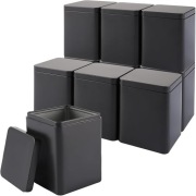 MUXHEL 10x Puszki na herbatę sypaną, metalowe, 90 g, aromat-proof