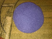 Beret damski toczek z wełny 56cm fioletowy PRL vintage