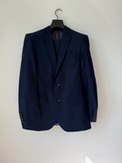 Stylowy męski garnitur granatowy RECMAN roz. S/M jak nowy!