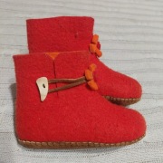 Kapcie filcowe bamboszki 24 czerwone 