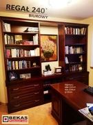 Duży Regał Witryna 240`Gabinet Procownia Dąb Orzech BEKAS Producent Mebli