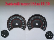 Zamiennik tarcz licznika zegarów na UE km/h BMW F30 F31 F33 F32 F36