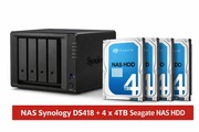 Synology DS418 + dyski 4x4 TB, domowa chmura!