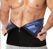 Pas treningowy wyszczuplający męski XXL z zamkiem, bielizna modelująca