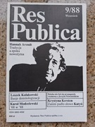 Res Publica nr 15 (9/1988) Hannah Arendt; L. Kołakowski; J. Nowosielski