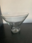 Szklana misa patera na nóżce dekoracyjne szkło