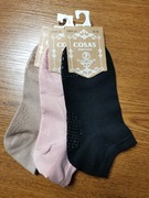 Bambusowe podgumowane stopki damskie 39 do 42 trzy pary