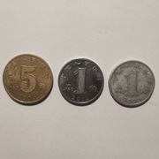 Monety, Chiny 5 jiao 2006, 1 jiao 2012, 2002