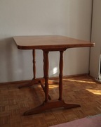 Stół dębowy PRL wysoki połysk