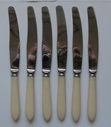 Zestaw starych sztućców - 6 noży i 6 widelców