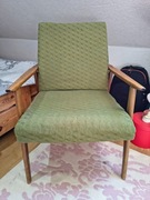 Fotel lisek zielony PRL 