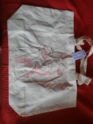 Torba plazowa kremowa z dziewczyna Sinsay 