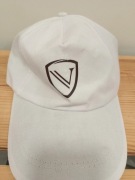 Czapka biała Valentini z daszkiem, letnia, sportowa, regulowana