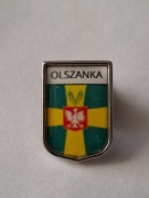 Herb gmina Olszanka przypinka pin odznaka wpinka