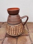Dzbanek gliniany , we wzorki, wys. 25 cm