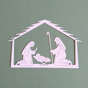 Scrapki Papierowe - Boże Narodzenie Święta Rodzina Szopka Stajenka.