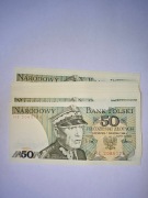 Banknoty 50 ZŁ PRL 1988 rok  13 sztuk