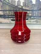 Wazon szklany – Huta Barbara, Polska, lata 70. – czerwone szkło