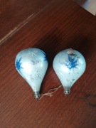 Bombka choinkowa szklana 5 cm na 6 cm PRL 2 szt