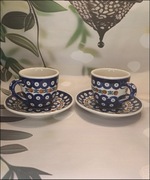 Filiżanki ceramiczne cappuccino komplet  2 szt ceramika Bolesławiec 