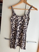 34 XS River Island koszukla na szelki top wzór panterka