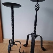 Metalowe ciezkie kute swieczniki-2-SZT- BIALYSTOK