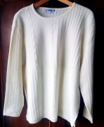 Sweter damski biały akryl