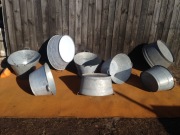 Stare wanny, balie z lat PRL-u. 8 szt.