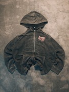 Bluza Rozpinana z Efektem Sprania rap opium y2k drip affliction zip boxy