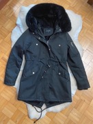 S’west czarna kurtka zimowa parka S 36