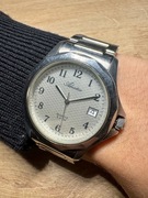 Zegarek Adriatica Szwajcarski - srebrny, z datownikiem - kwarcowy