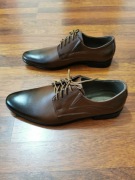 Wizytowe Skórzane Półbuty Męskie 