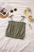 Stylowy top H&M w kolorze khaki