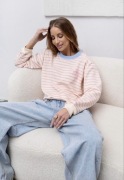 Bluza w różowe paski Xana Collection