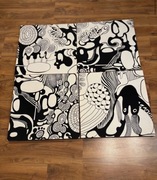 Zestaw 4 obrazów na płótnie 50x50 cm – czarno-białe