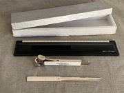 Zestaw Vintage Solingen Gilotyna Cygar Alfred Völkl Nóż Listowy i Linijka