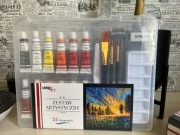 LOOZZ ART Zestaw artystyczny z farbami w etui walizce 20 elementów