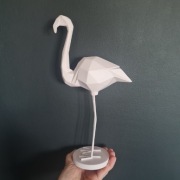 Home&You różowa geometryczna figurka Paper Flamingo Nowa Prezent 30 cm