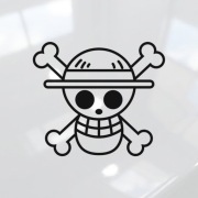 Naklejka One Piece Słomkowy Kapelusz – Kolor Czarny