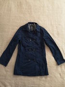 Granatowy niebieski elegancki płaszcz C&A 146