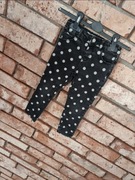 Zara 104 jeansowe spodnie w kropki