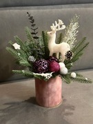 Stroik świąteczny z reniferem flower box 