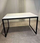 Stół z konglomeratu wzór marmur carrara (123 x 85 cm) Sam blat lub stół 