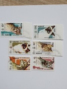 (1640) znaczki i blok koty