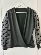 Koszula z przezroczystymi rękawami 