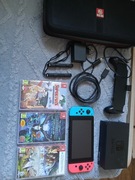 Nintendo switch plus 3 gry