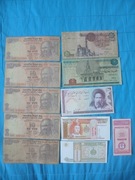 Stare banknoty pieniądze Azja Afryka Egipt Indie Iran Mongolia funt