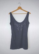 Szara bluzka bokserka H&M Divided ozdoby rock casual M