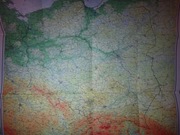 POLSKA - atlas geograficzny - mapa fizyczna polski w skali 1 : 1250 000