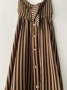 Nowa sukienka letnia midi w pasy Shein S